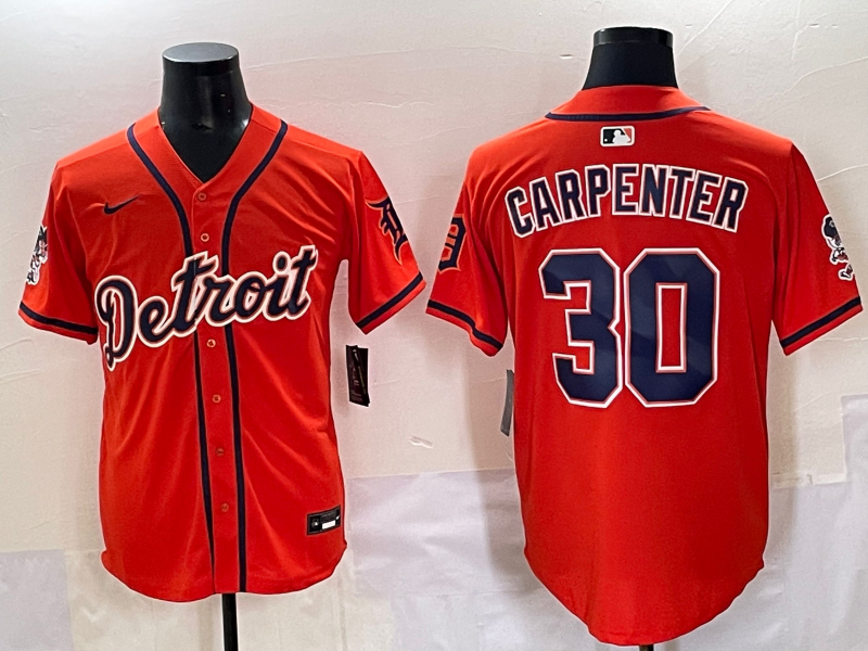 Men's Detroit Tigers Kerry Carpenter #30 Orange Jersey